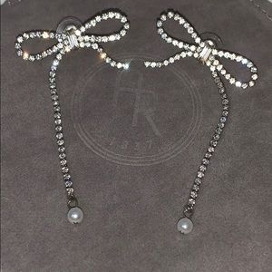 Bow Pearl Drop Earrings
